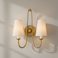 Currey and Company Brayden two-light wall sconce, front view