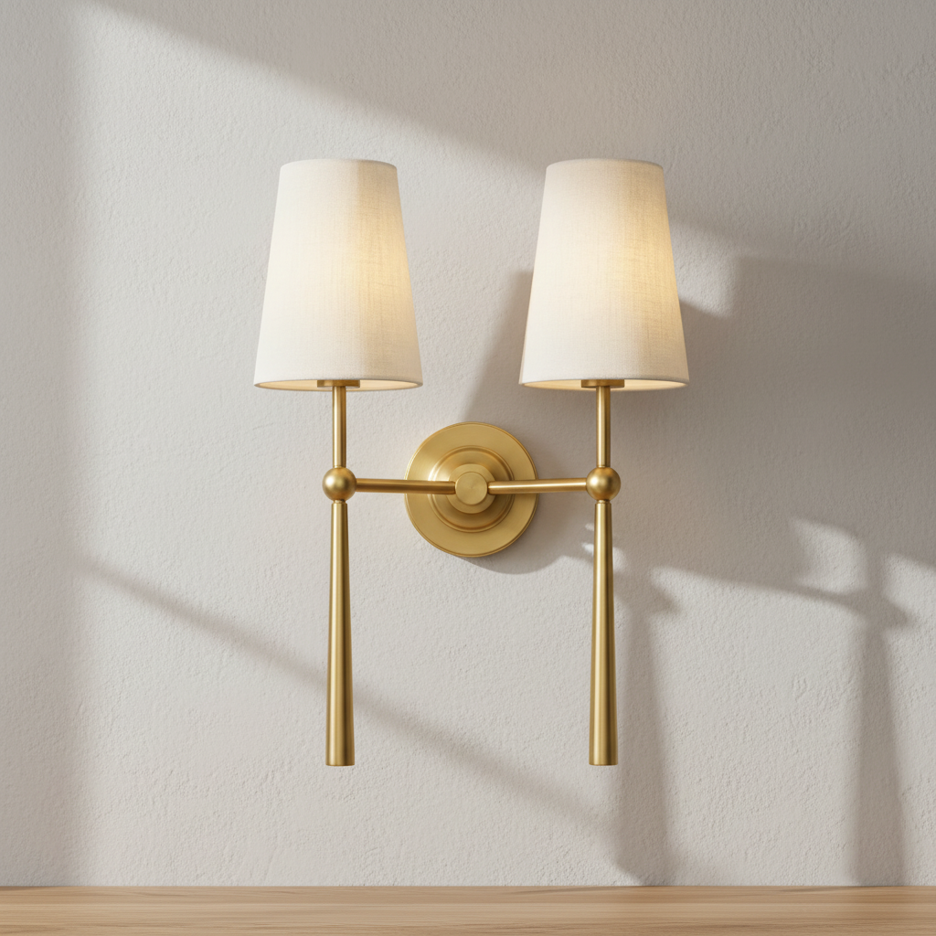 Corbett Lighting Cadiz two-light wall sconce shown from the front