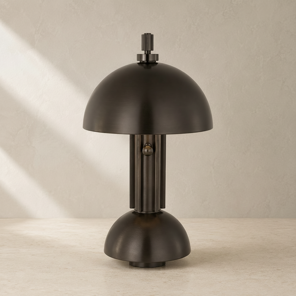 Visual Comfort Dally desk lamp in bronze, front view