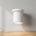 Kuzco Nordic 4-inch 10W outdoor LED cylinder in white, side view