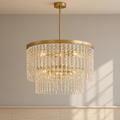 Rubina 30-inch 12-light chandelier shown from the front
